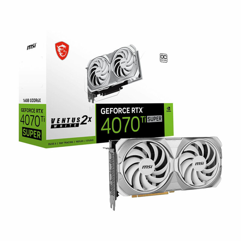 MSI GeForce RTX 4070 Ti SUPER VENTUS 2X WHITE OC