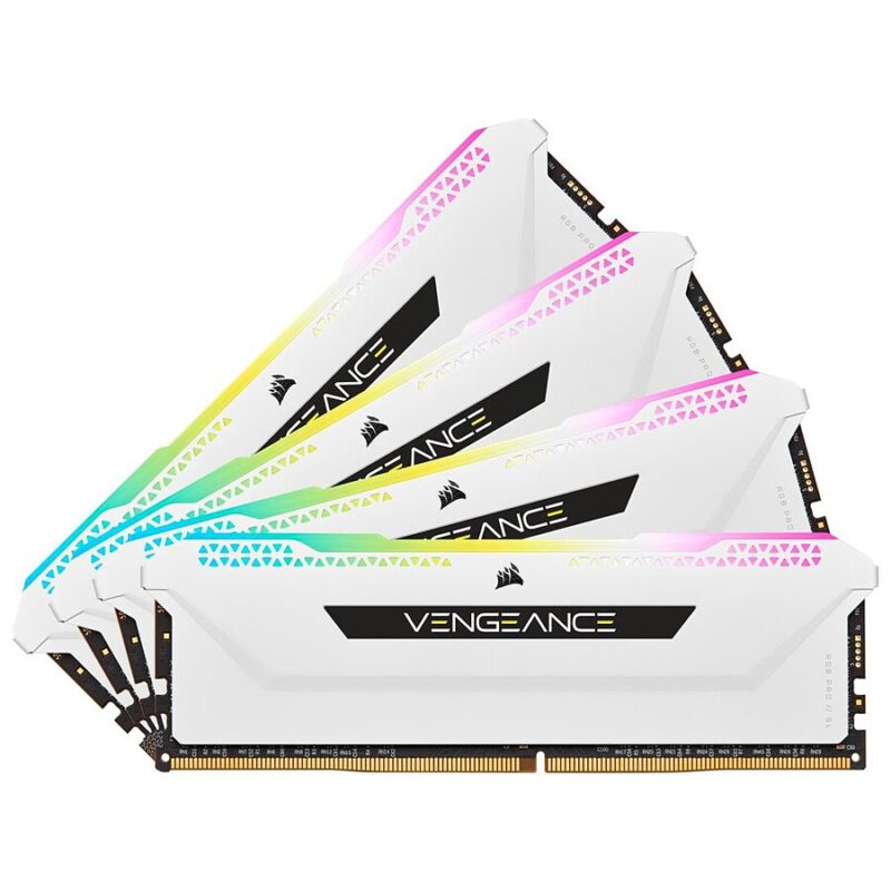Corsair Vengeance RGB Pro SL Blanche - 4 x 8 Go (32 Go) - DDR4 3600 MHz - CL18